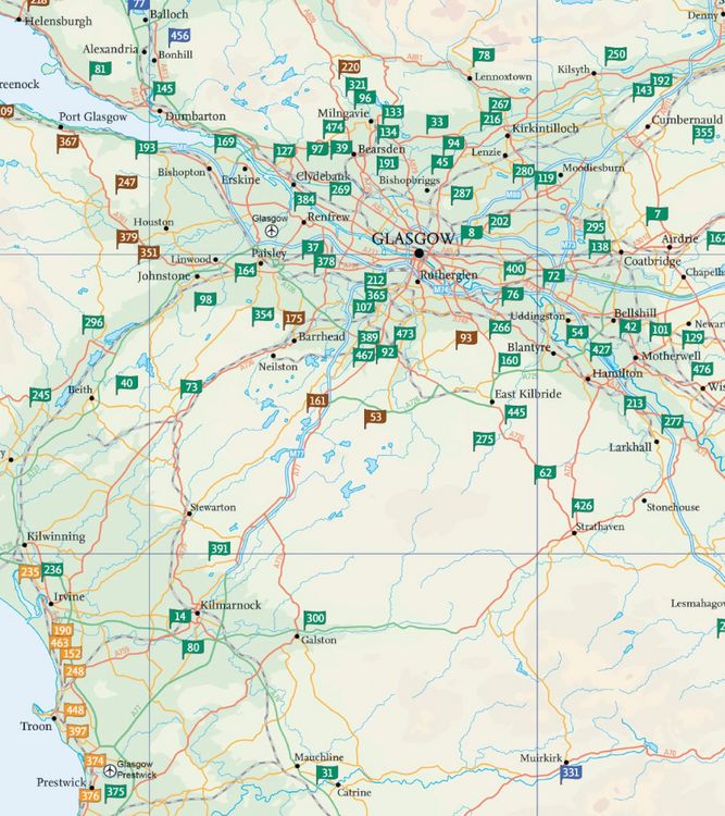 Produktbild: Collins Golf Map of Scotland