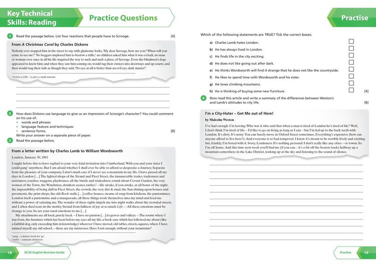 Produktbild: AQA GCSE 9-1 English Language Reading (Papers 1 & 2) Revision Guide