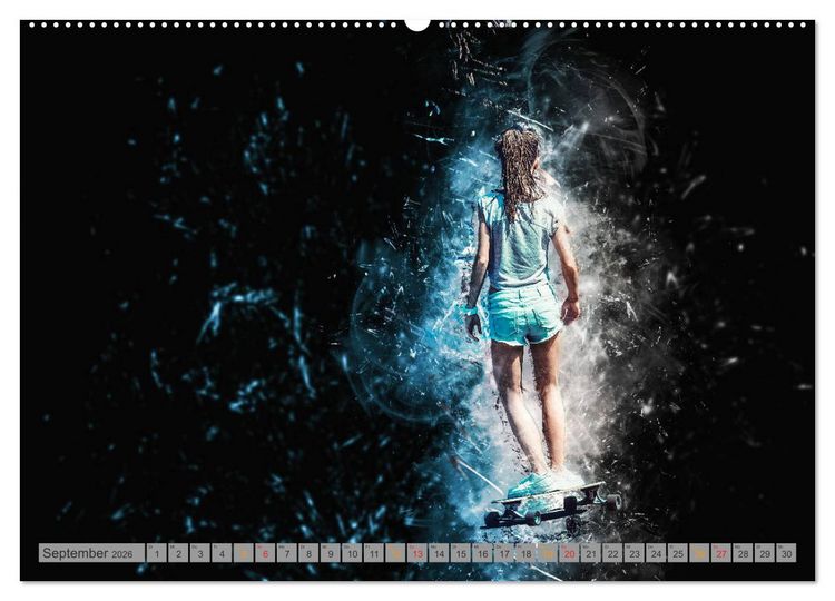Produktbild: Skateboarding - extrem cool (Wandkalender 2026 DIN A2 quer), CALVENDO Monatskalender