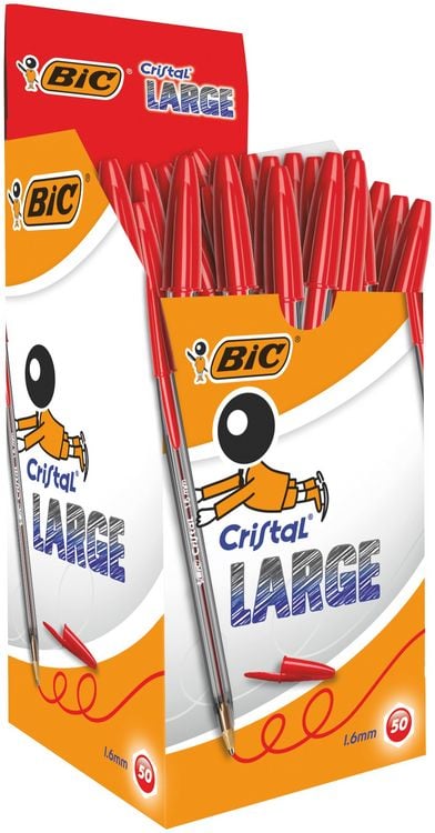 Produktbild: BIC Kugelschreiber Cristal LARGE 0.6mm rot 50er Set