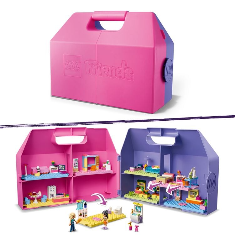 Produktbild: LEGO Friends 42697 Kreativer Puppenhauskoffer, Bauset, Tragbares Puppenhaus f&uuml;r Kinder