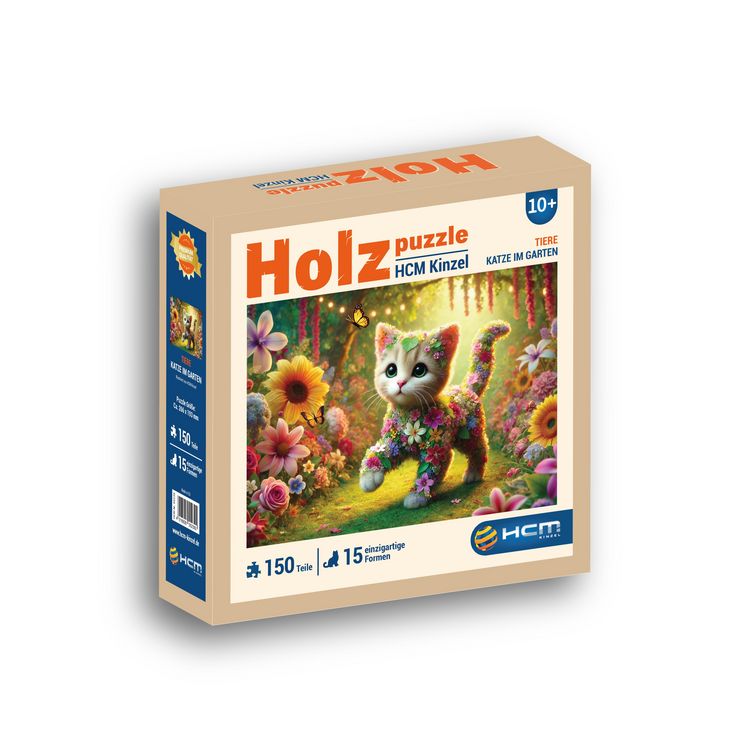 Produktbild: Holzpuzzle - Katze im Garten 150 Teile