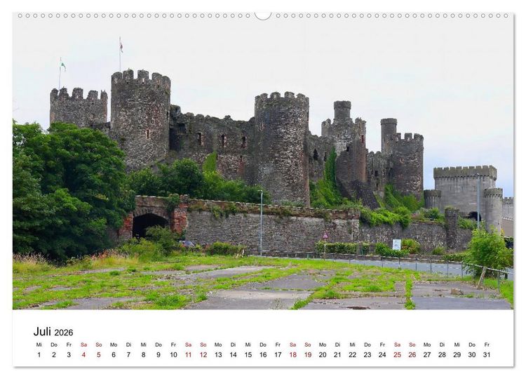 Produktbild: Wales Land der Sehensw&uuml;rdigkeiten, Landschaften und Natur (Wandkalender 2026 DIN A2 quer), CALVENDO Monatskalender