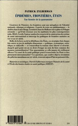 Produktbild: Epid&eacute;mies, fronti&egrave;res, Etats : une histoire de la quarantaine