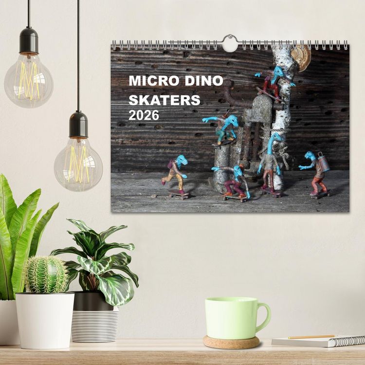 Produktbild: Micro Dino Skaters 2026 (Wandkalender 2026 DIN A4 quer), CALVENDO Monatskalender