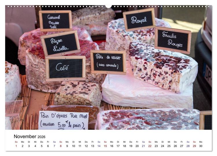 Produktbild: March&eacute; hebdomadaire - Ein Rundgang &uuml;ber einen franz&ouml;sischen Wochenmarkt (Wandkalender 2026 DIN A2 quer), CALVENDO Monatskalender
