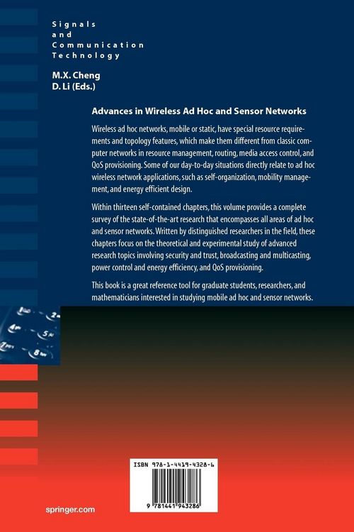 Produktbild: Advances in Wireless Ad Hoc and Sensor Networks