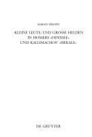 Produktbild: "Kleine Leute" und gro&szlig;e Helden in Homers Odyssee und Kallimachos' Hekale