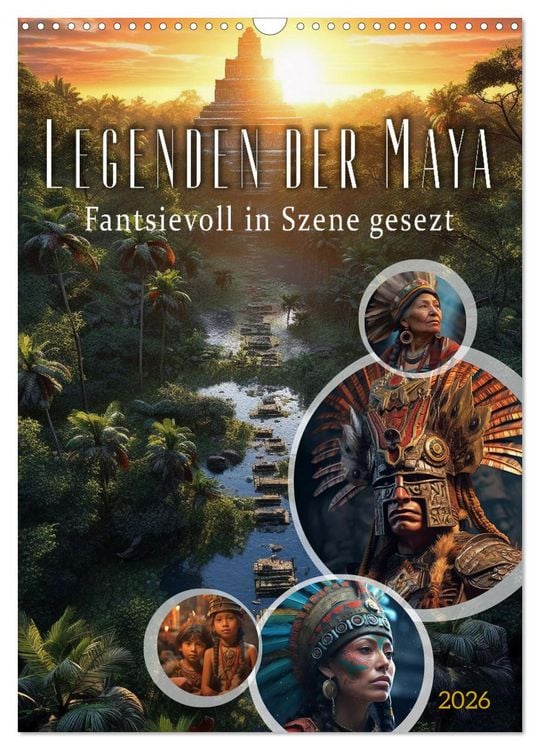 Produktbild: Legenden der Maya (Wandkalender 2026 DIN A3 hoch), CALVENDO Monatskalender