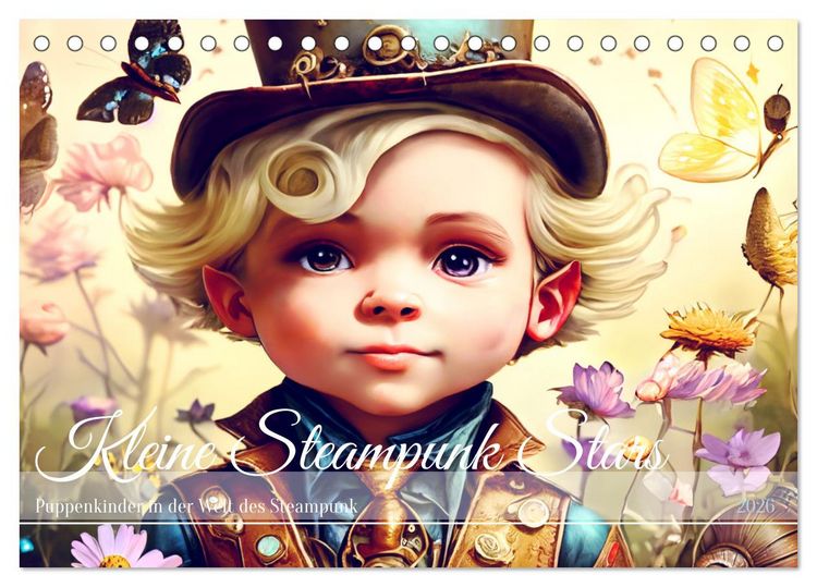 Produktbild: Kleine Steampunk Stars (Tischkalender 2026 DIN A5 quer), CALVENDO Monatskalender