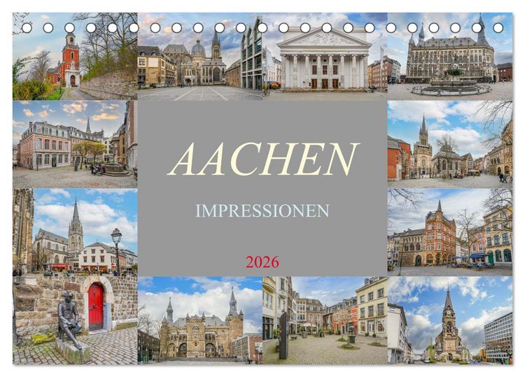 Produktbild: Aachen Impressionen (Tischkalender 2026 DIN A5 quer), CALVENDO Monatskalender