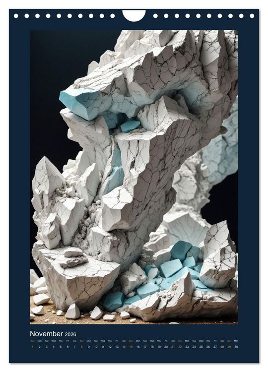 Produktbild: Fantastic Minerals - Mysterious Treasures (Wall Calendar 2026 DIN A4 portrait), CALVENDO 12 Month Wall Calendar