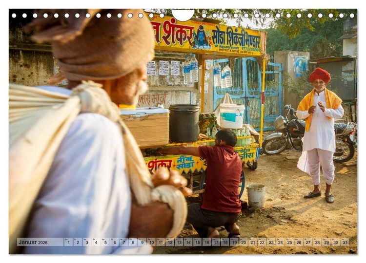 Produktbild: Alltag in Indien (Wandkalender 2026 DIN A4 quer), CALVENDO Monatskalender