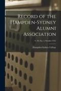 Produktbild: Record of the Hampden-Sydney Alumni Association; v. 26, no. 1, October 1951