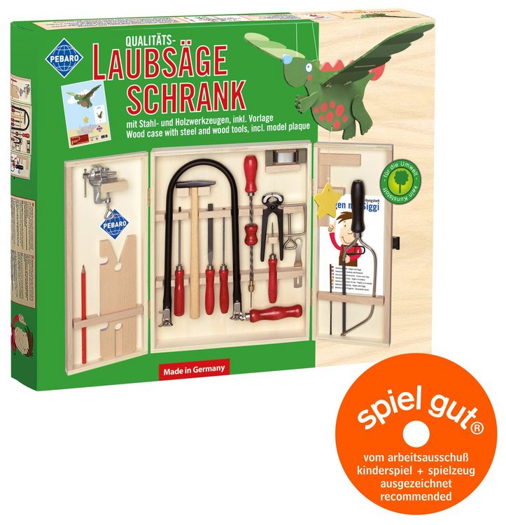 Produktbild: PEBARO 401S - &Ouml;ko-Laubs&auml;geschrank mit Stahl- und Holzwerkzeugen, 24 Teile