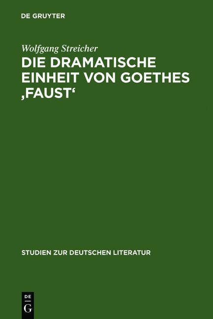 Produktbild: Die dramatische Einheit von Goethes 'Faust'
