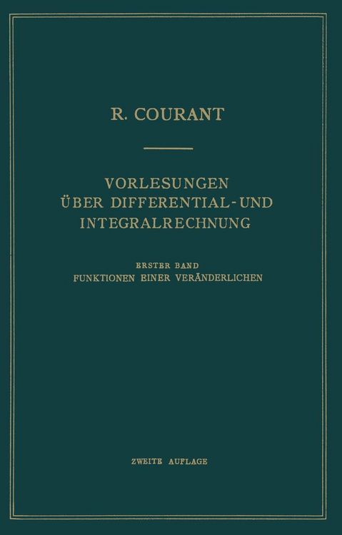Produktbild: Vorlesungen &Uuml;ber Differential- und Integralrechnung