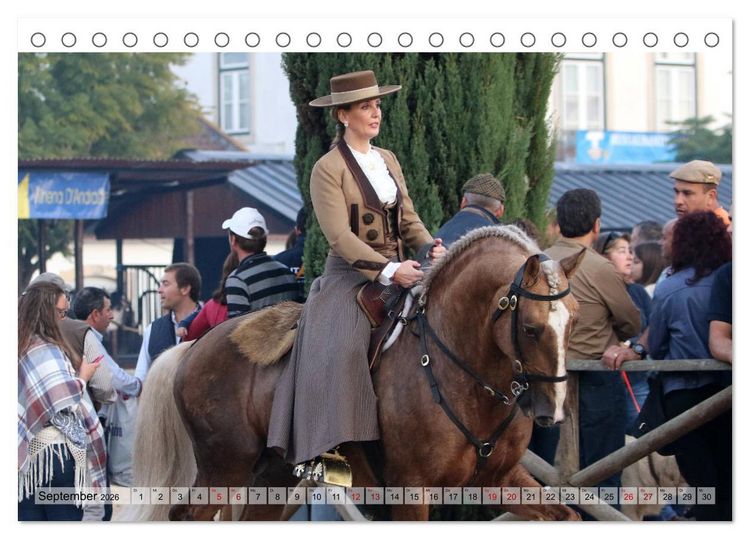 Produktbild: Portugal - Pferdefestival von Goleg&atilde; (Tischkalender 2026 DIN A5 quer), CALVENDO Monatskalender