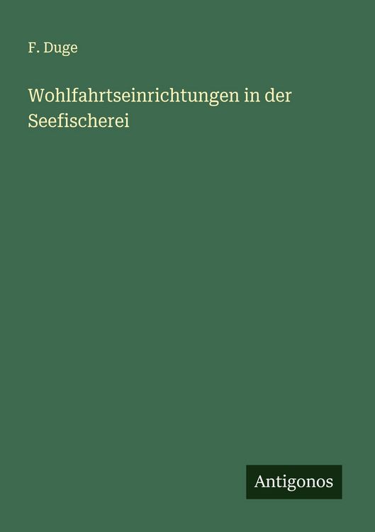 Produktbild: Wohlfahrtseinrichtungen in der Seefischerei