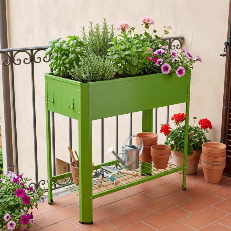 Produktbild: Metall Beet Pflanzkasten Hochbeet 80x35 Balora XL