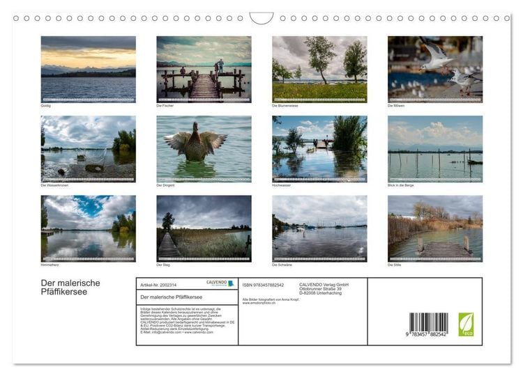 Produktbild: Der malerische Pf&auml;ffikersee (Wandkalender 2026 DIN A3 quer), CALVENDO Monatskalender