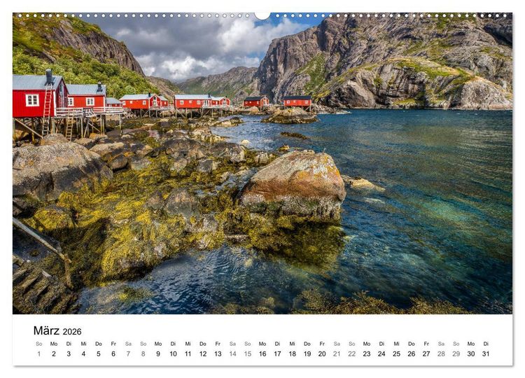 Produktbild: NORWEGEN - NORDMEER LANDSCHAFTEN (Wandkalender 2026 DIN A2 quer), CALVENDO Monatskalender