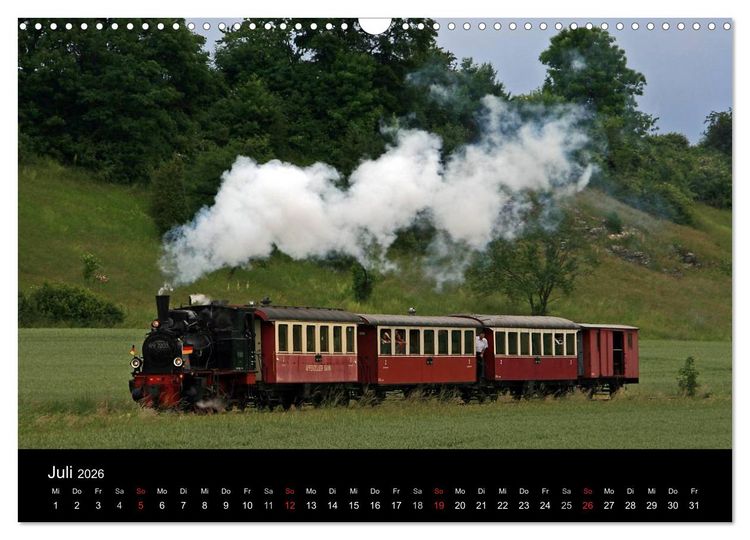 Produktbild: Mein Dampfbahnkalender 2026 (Wandkalender 2026 DIN A3 quer), CALVENDO Monatskalender