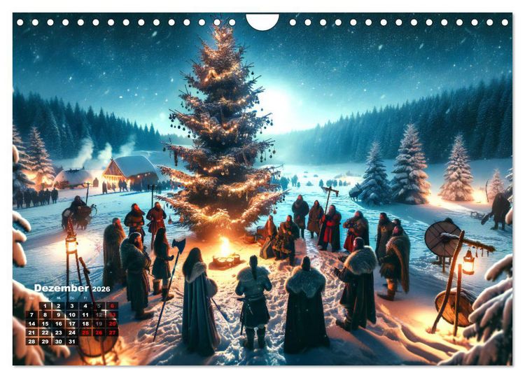Produktbild: Wikinger - Ein Jahr im Leben der Nordm&auml;nner (Wandkalender 2026 DIN A4 quer), CALVENDO Monatskalender