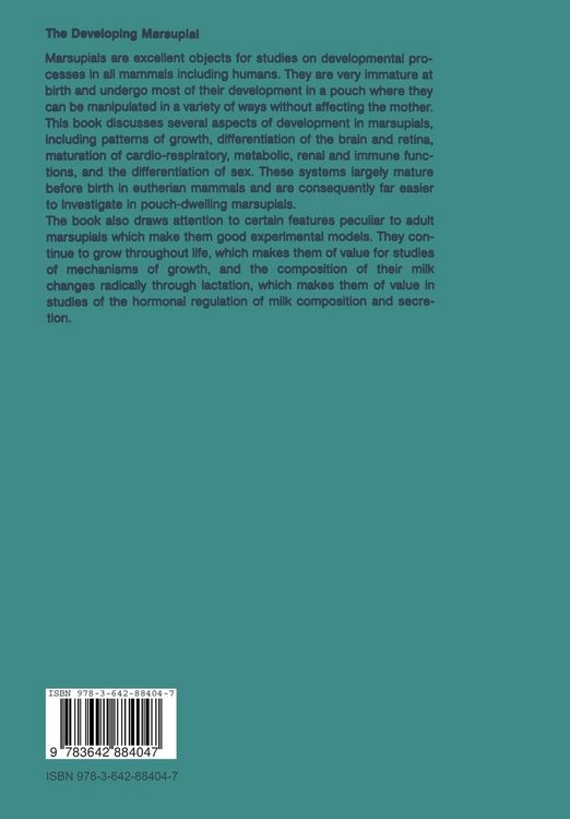 Produktbild: The Developing Marsupial