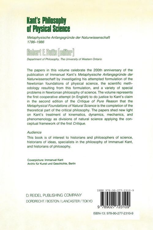 Produktbild: Kant&rsquo;s Philosophy of Physical Science