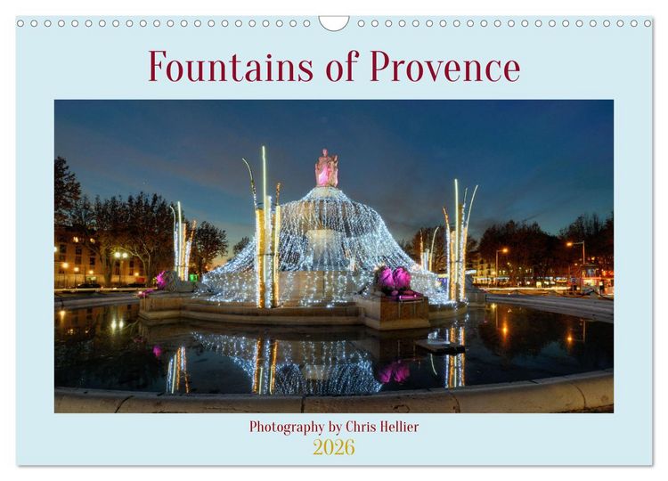 Produktbild: Fountains of Provence (Wall Calendar 2026 DIN A3 landscape), CALVENDO 12 Month Wall Calendar