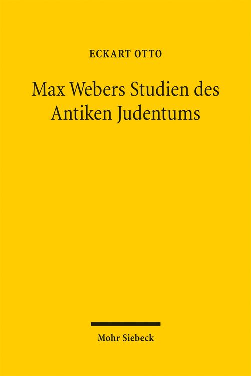 Produktbild: Max Webers Studien des Antiken Judentums