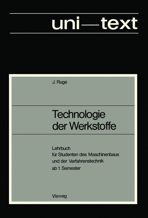 Produktbild: Technologie der Werkstoffe