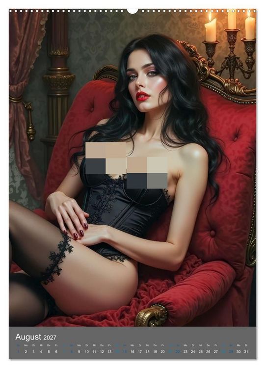 Produktbild: Gothic Dessous Fantasien (hochwertiger Premium Wandkalender 2027 DIN A2 hoch), Kunstdruck in Hochglanz