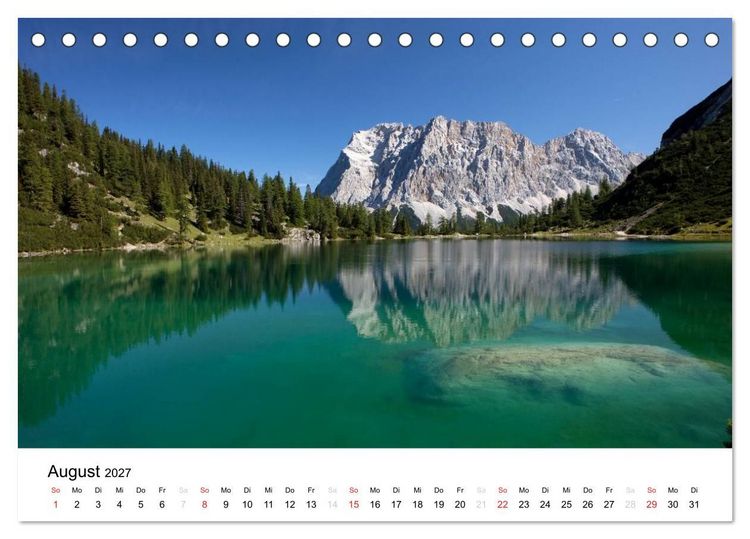 Produktbild: Zugspitz-Impressionen (Tischkalender 2027 DIN A5 quer), CALVENDO Monatskalender