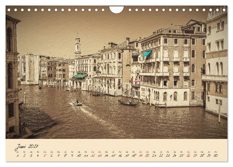Produktbild: Venedig Seppia e tinta (Wandkalender 2027 DIN A4 quer), CALVENDO Monatskalender