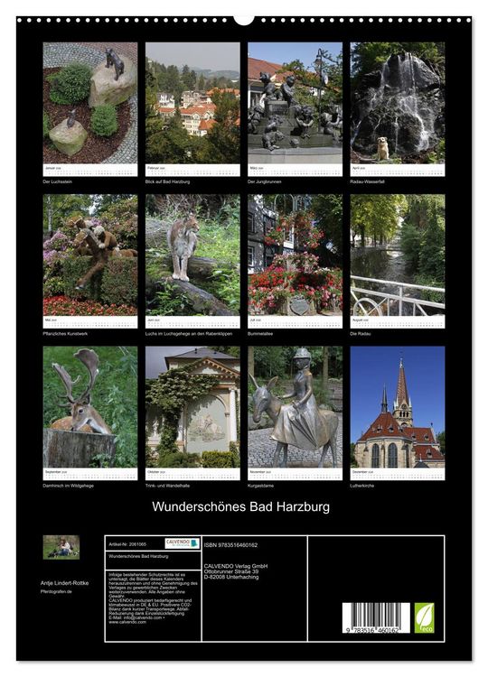 Produktbild: Wundersch&ouml;nes Bad Harzburg (hochwertiger Premium Wandkalender 2026 DIN A2 hoch), Kunstdruck in Hochglanz