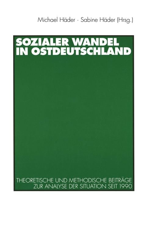 Produktbild: Sozialer Wandel in Ostdeutschland