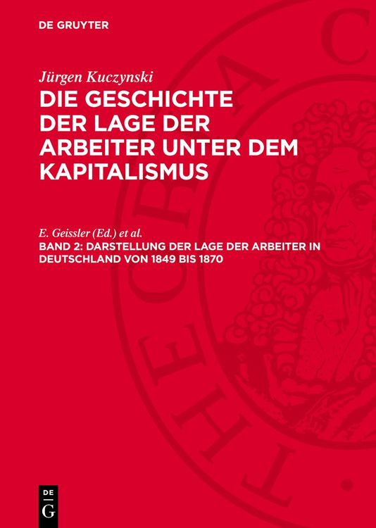 Produktbild: Darstellung der Lage der Arbeiter ın Deutschland von 1849 bis 1870