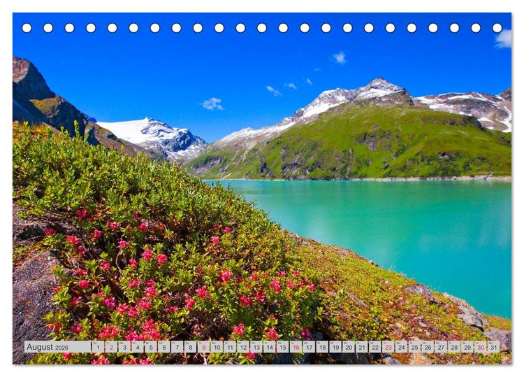 Produktbild: Die Hochgebirgs-Stauseen (Tischkalender 2026 DIN A5 quer), CALVENDO Monatskalender