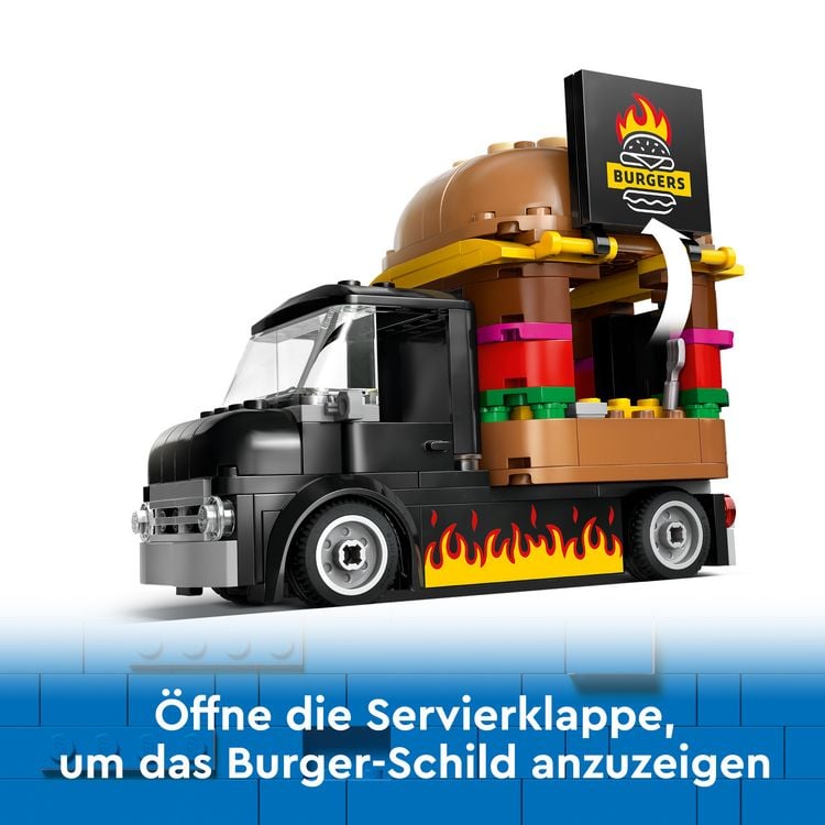 Produktbild: LEGO City 60404 Burger-Truck, Set mit Spielzeug-Auto f&uuml;r Kinder ab 5 Jahren