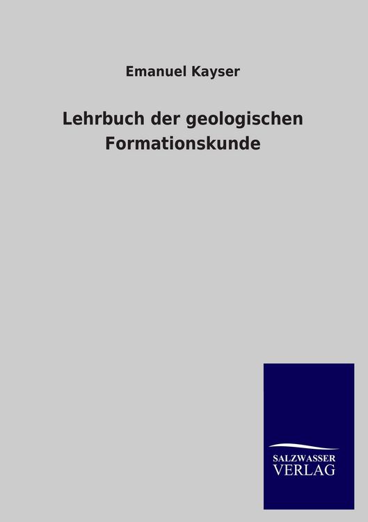 Produktbild: Lehrbuch der geologischen Formationskunde