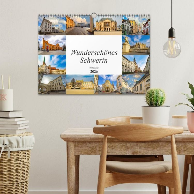 Produktbild: Wundersch&ouml;nes Schwerin (Wandkalender 2026 DIN A3 quer), CALVENDO Monatskalender