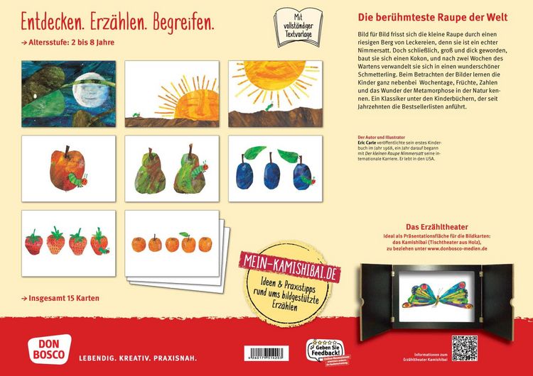 Produktbild: Die kleine Raupe Nimmersatt. Kamishibai Bildkartenset