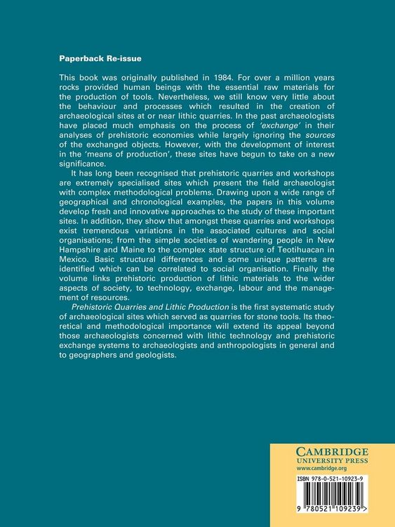 Produktbild: Prehistoric Quarries and Lithic Production