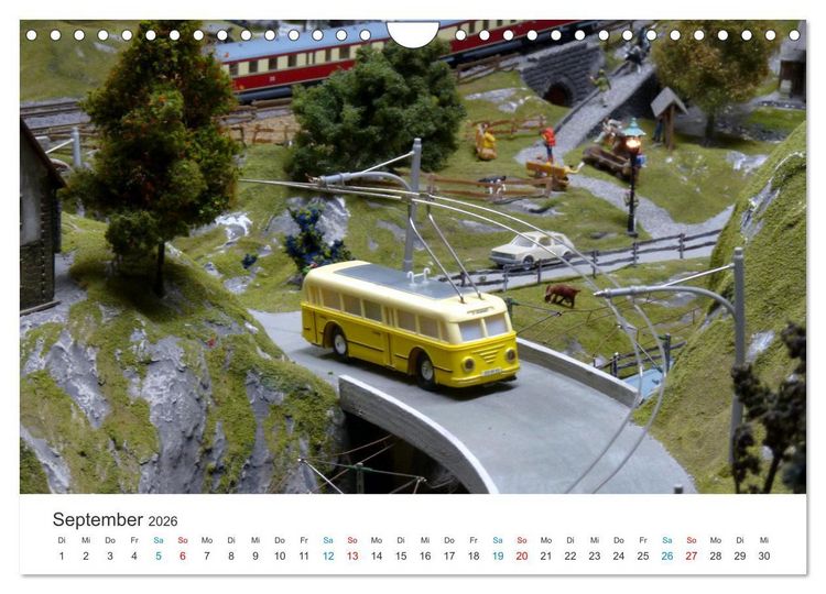 Produktbild: Bahn-Nostalgie im Modell (Wandkalender 2026 DIN A4 quer), CALVENDO Monatskalender