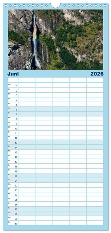 Produktbild: Familienplaner 2026 - Magisches Nordland. Eine Reise in das Herz Skandinaviens mit 5 Spalten (Wandkalender, 21 x 45 cm) CALVENDO