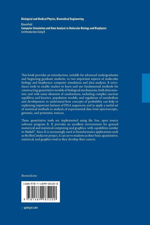 Produktbild: Computer Simulation and Data Analysis in Molecular Biology and Biophysics