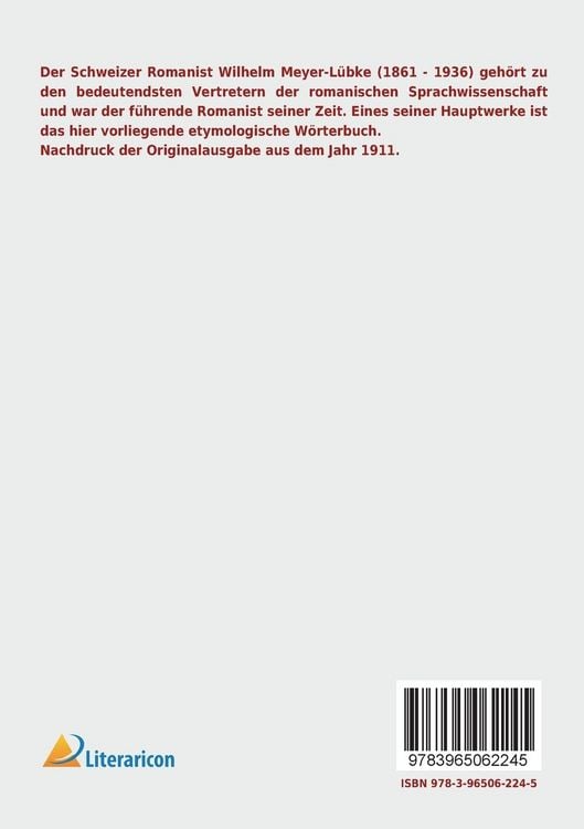 Produktbild: Romanisches etymologisches W&ouml;rterbuch