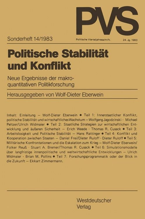 Bild vom Artikel Politische Stabilität und Konflikt vom Autor Wolf-Dieter Eberwein